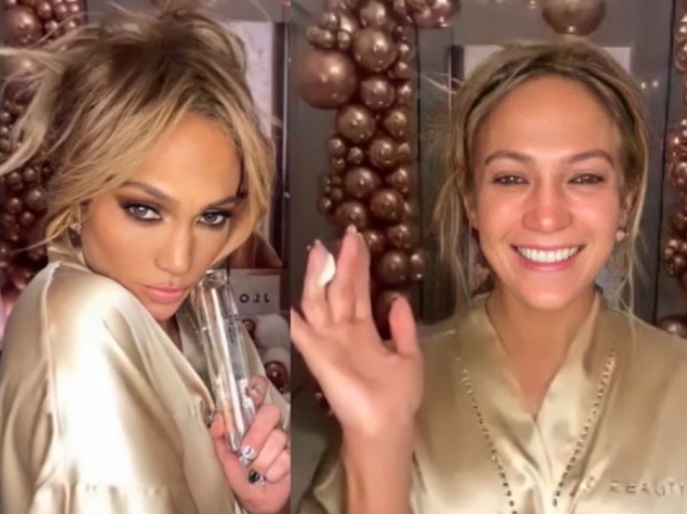 Jennifer Lopez posta vídeo tirando a make e chama a atenção