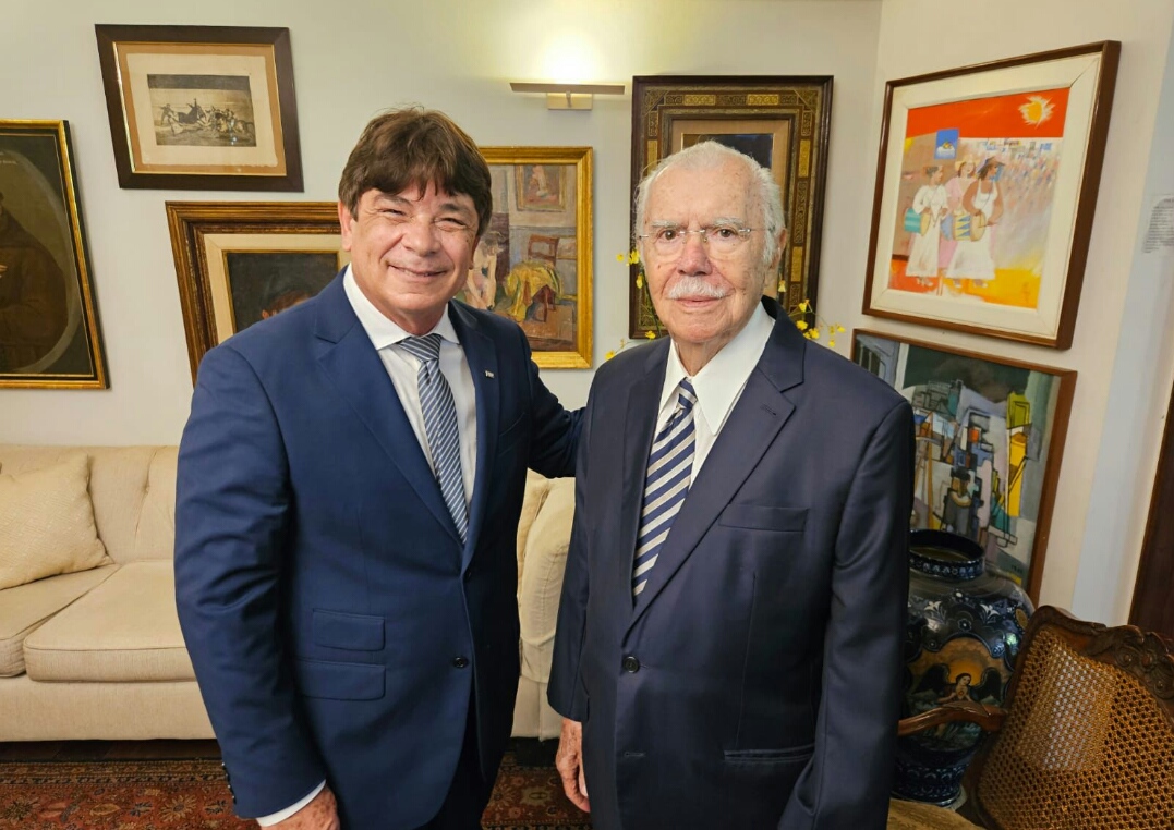 Em Brasília, presidente da FIEPB, Cassiano Pascoal Pereira Neto cumpre agenda na CNI e visita ex-presidente do Brasil, José Sarney